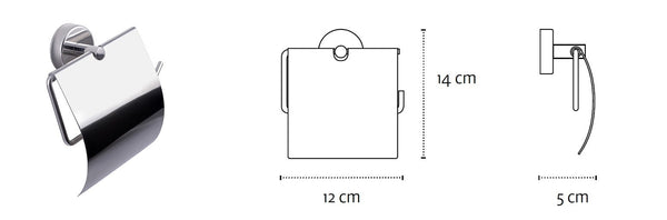 Kapitan Toilet Roll Holder with Cover - bath-accessories.co.uk