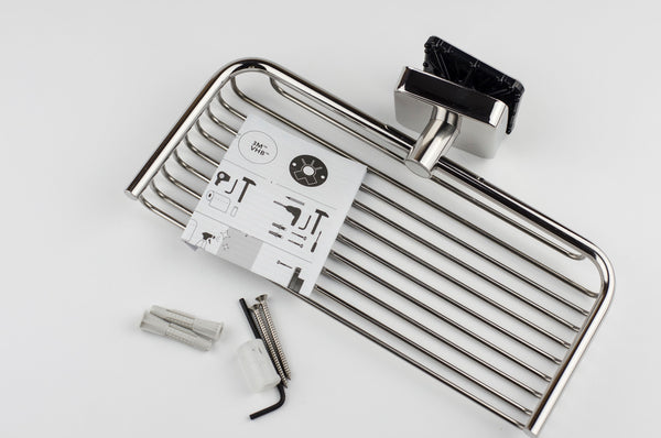 Kapitan Quattro Stainless Steel Bathroom Shower Caddy - bath-accessories.co.uk