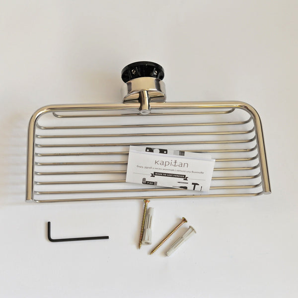 Kapitan Stainless Steel Bathroom Shower Caddy - bath-accessories.co.uk