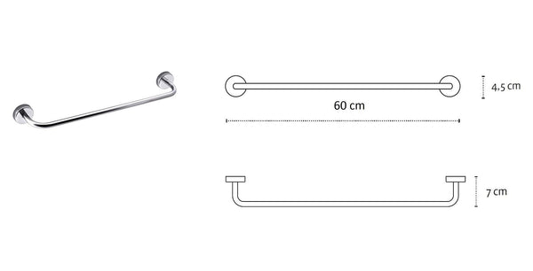 Kapitan Towel Bar Rail - bath-accessories.co.uk