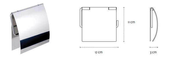 Kapitan Toilet Roll Holder with 3M Self Adhesive Backing - bath-accessories.co.uk