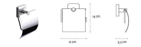 Kapitan Quattro Toilet Roll Holder with Cover - bath-accessories.co.uk